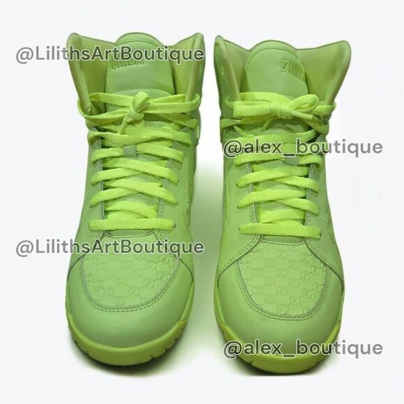 Zumba Energy Boss High Top Sneakers Yellow Green Unisex Size 9 (F021) - Picture 4 of 13